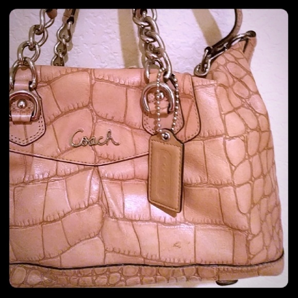 coach alligator handbag